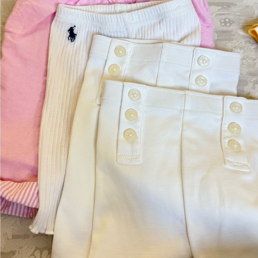 Ralph Lauren Pink and White Kids Shorts